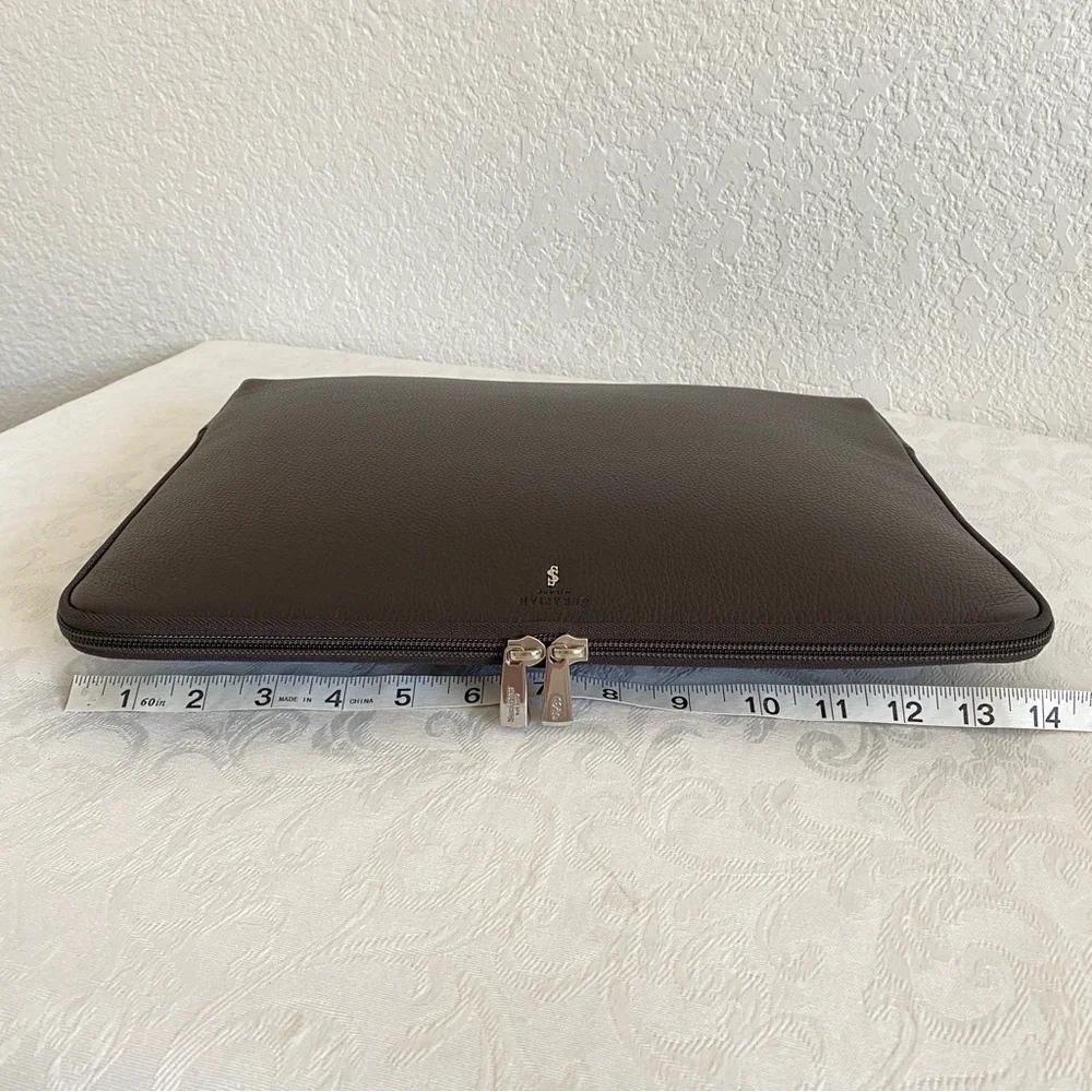 Serapian brown Leather Document laptop Case